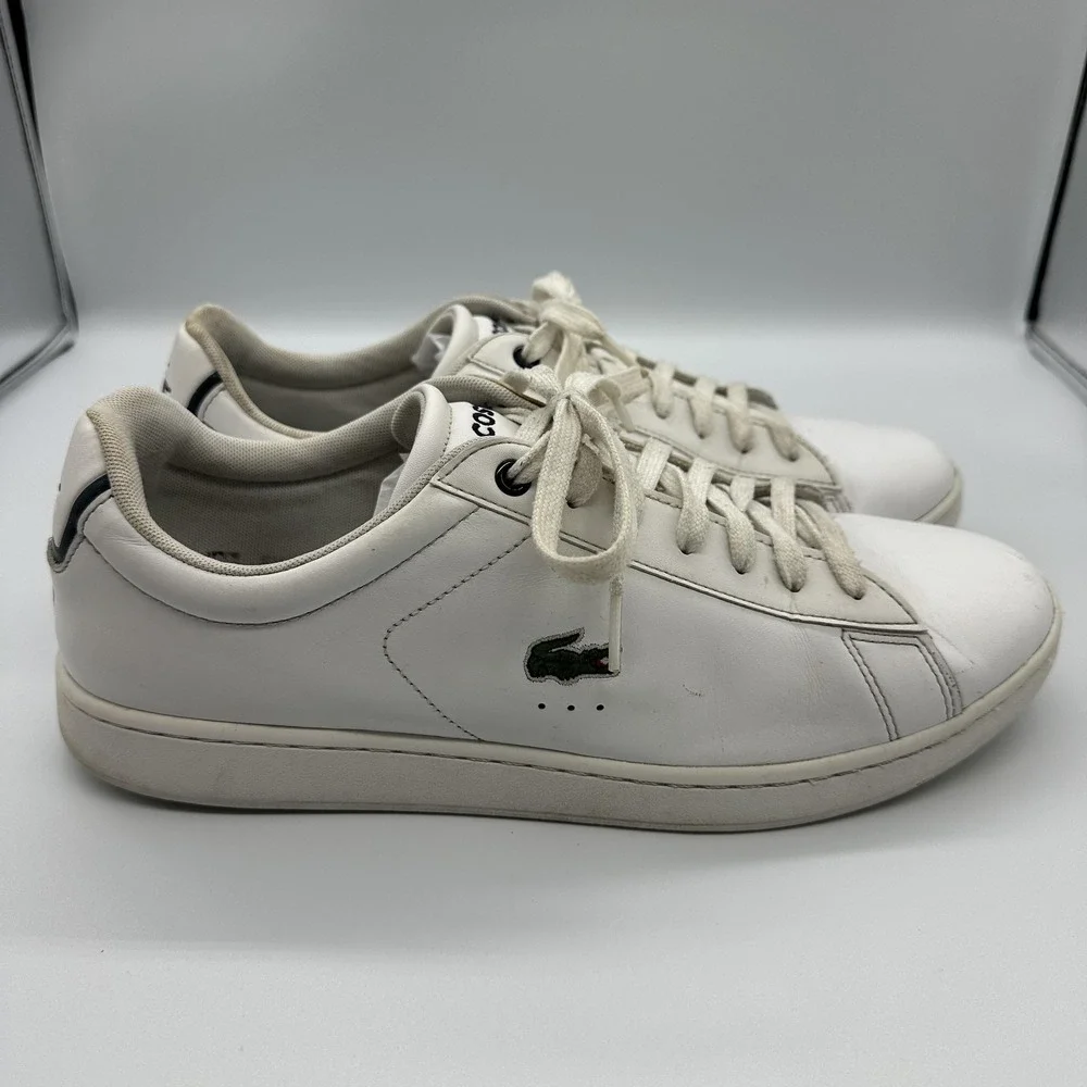 Lacoste‎ Carnaby BL 21 1 Shoes Mens Size 11.5 White Leather Sneakers Casual